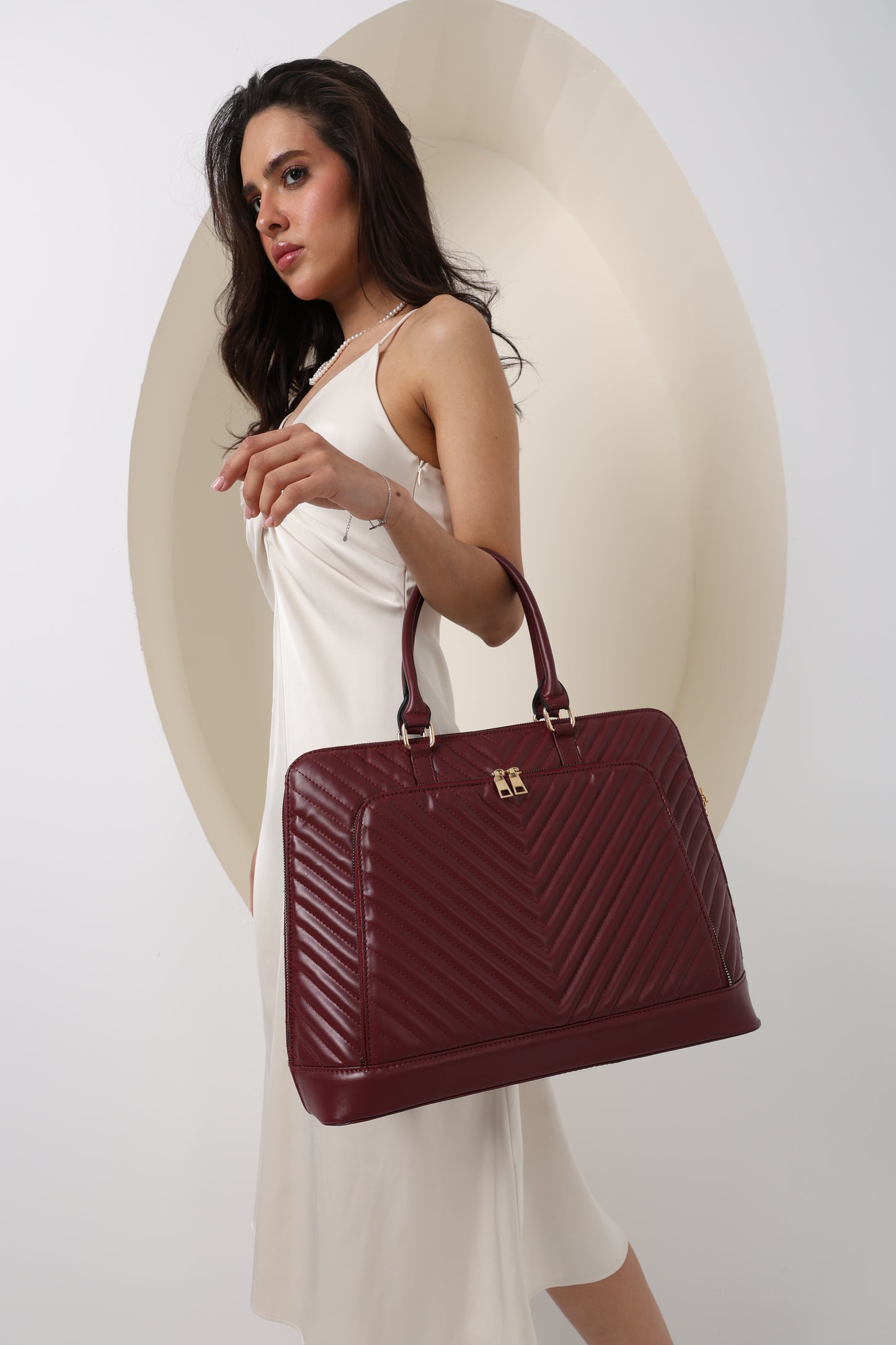MONOGRAM Burgundy Laptop BriefCase