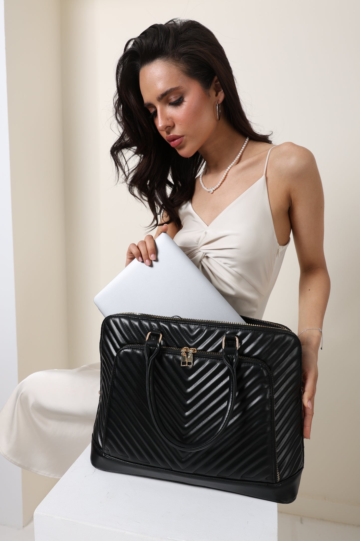 MONOGRAM Black Laptop BriefCase
