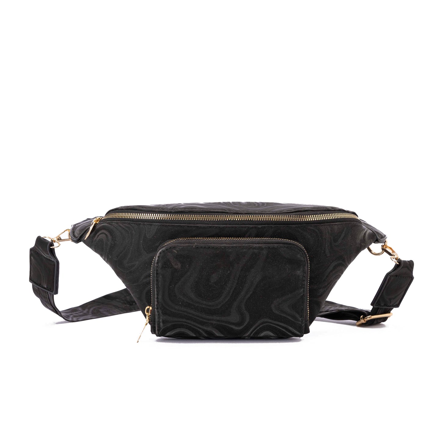 WATERPROOF Black Fannypack With Front Pocket
