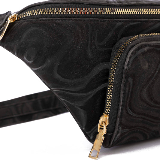 WATERPROOF Black Fannypack With Front Pocket