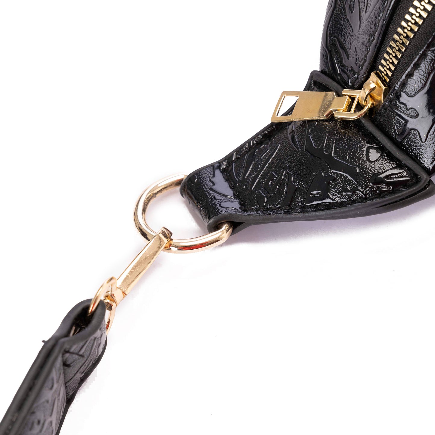 SLEEK Black Fannypack With Front Pocket