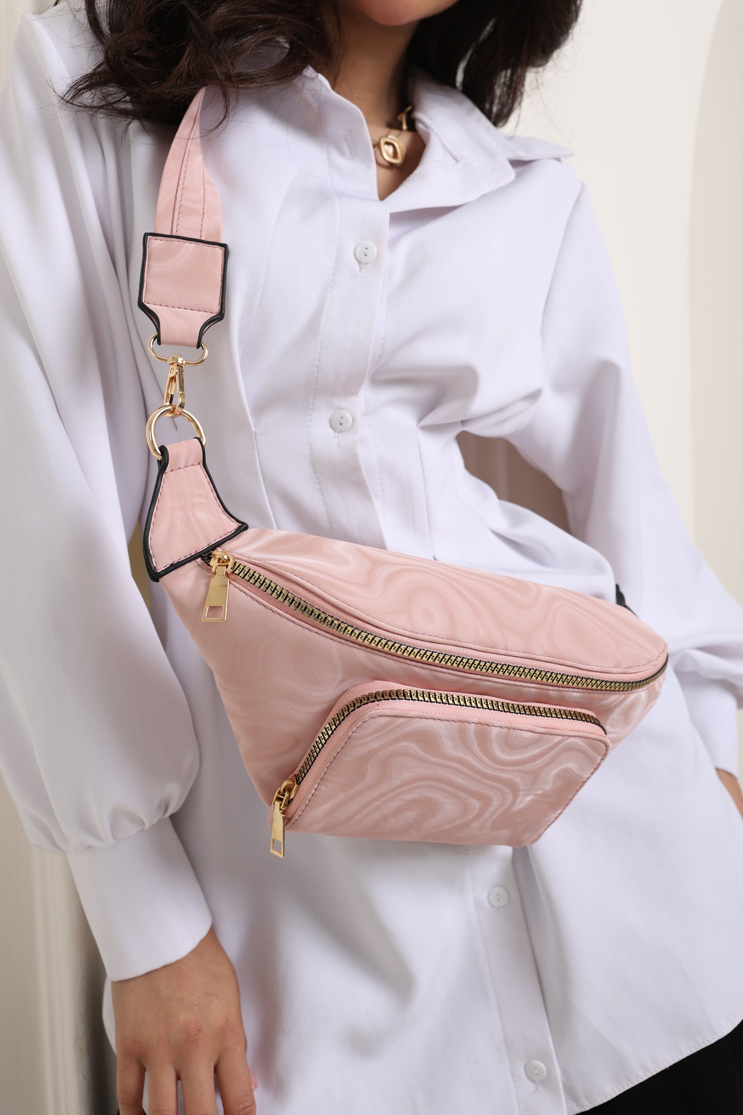 WATERPROOF Pink Fannypack With Front Pocket