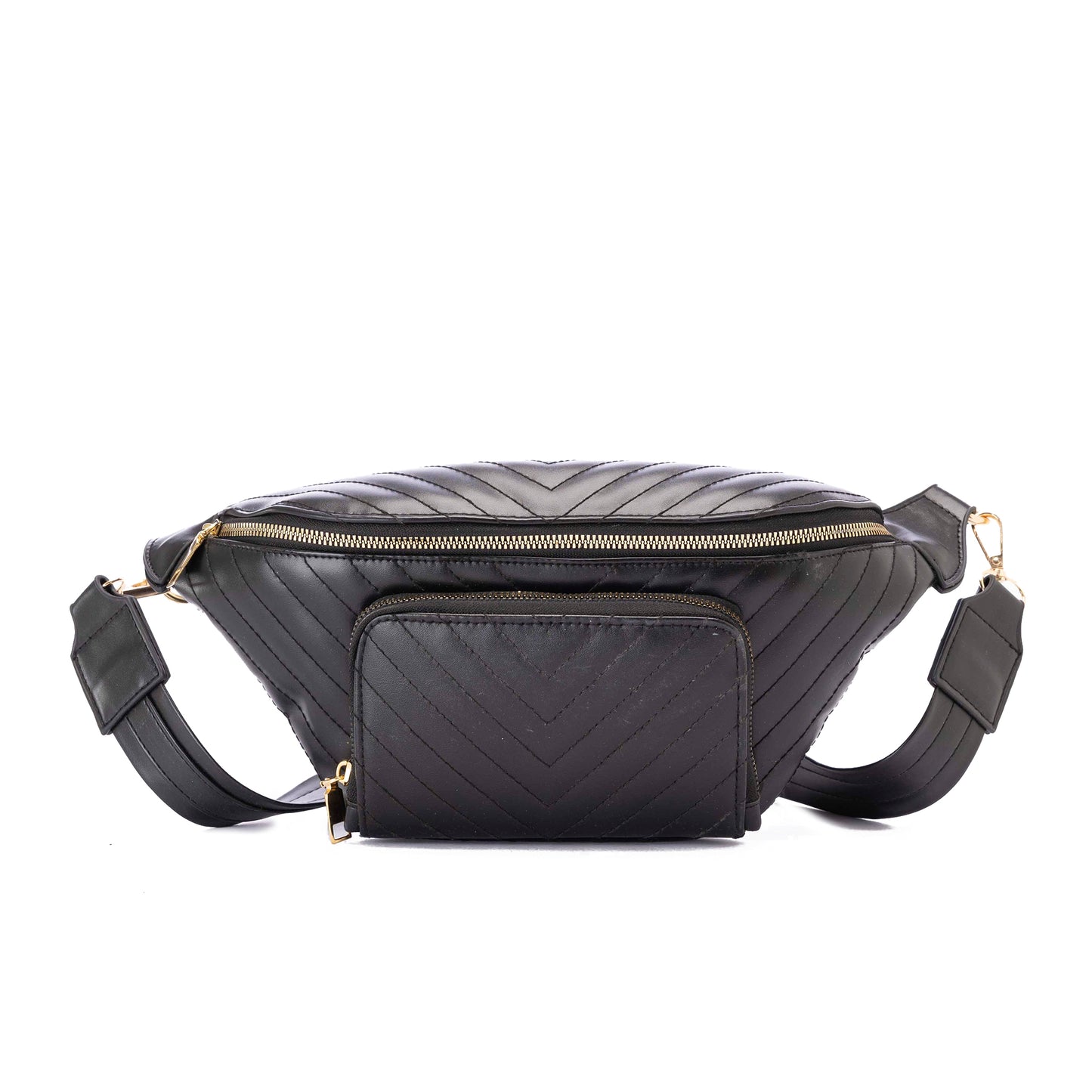 MONOGRAM Black Fannypack With Front Pocket