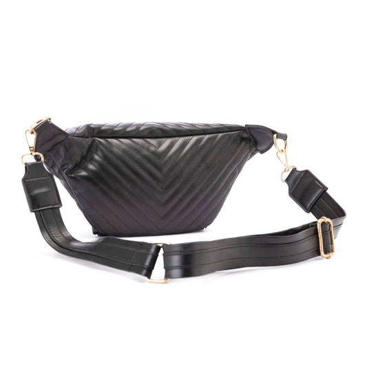 MONOGRAM Black Fannypack With Front Pocket