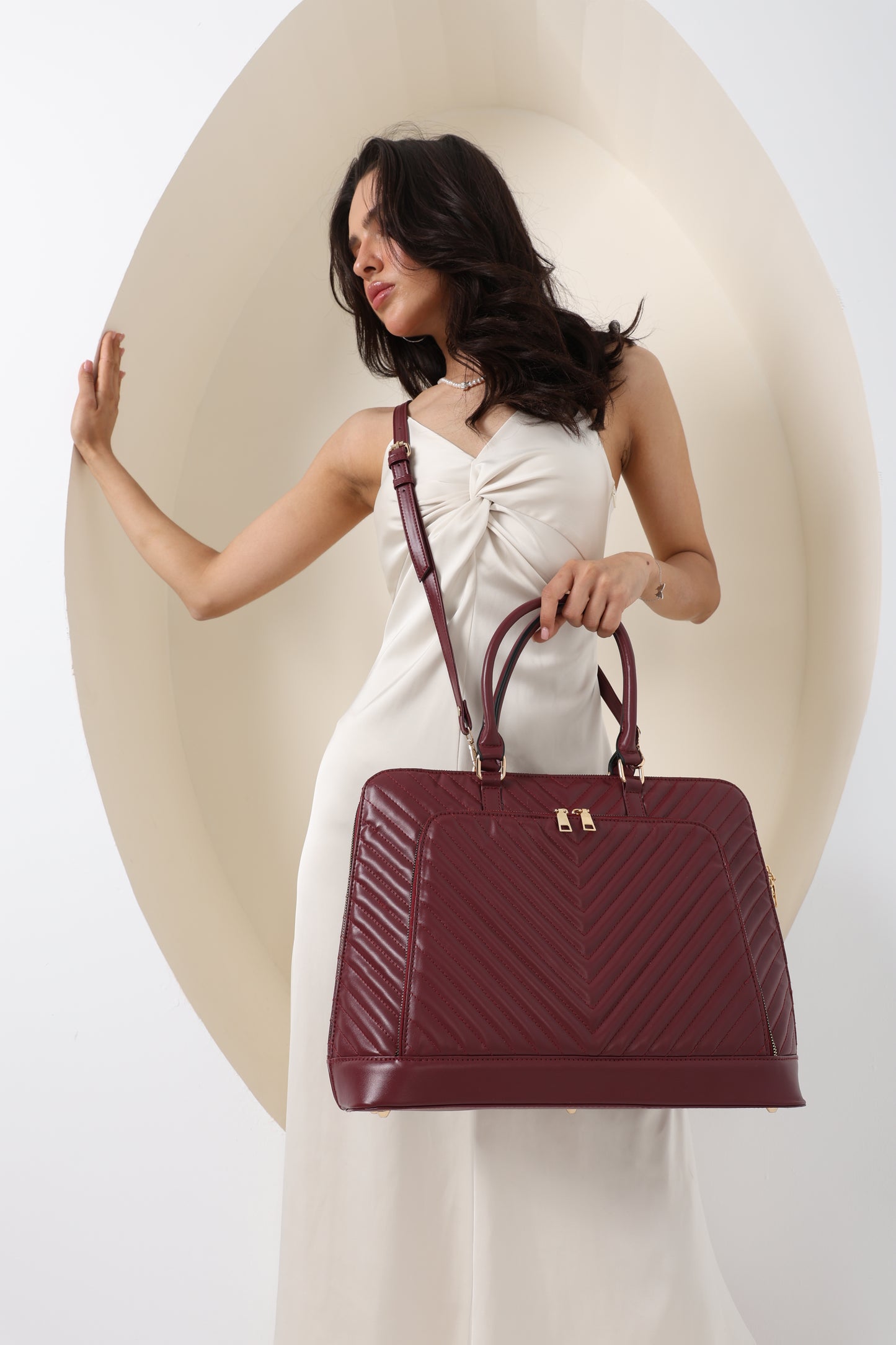 MONOGRAM Burgundy Laptop BriefCase