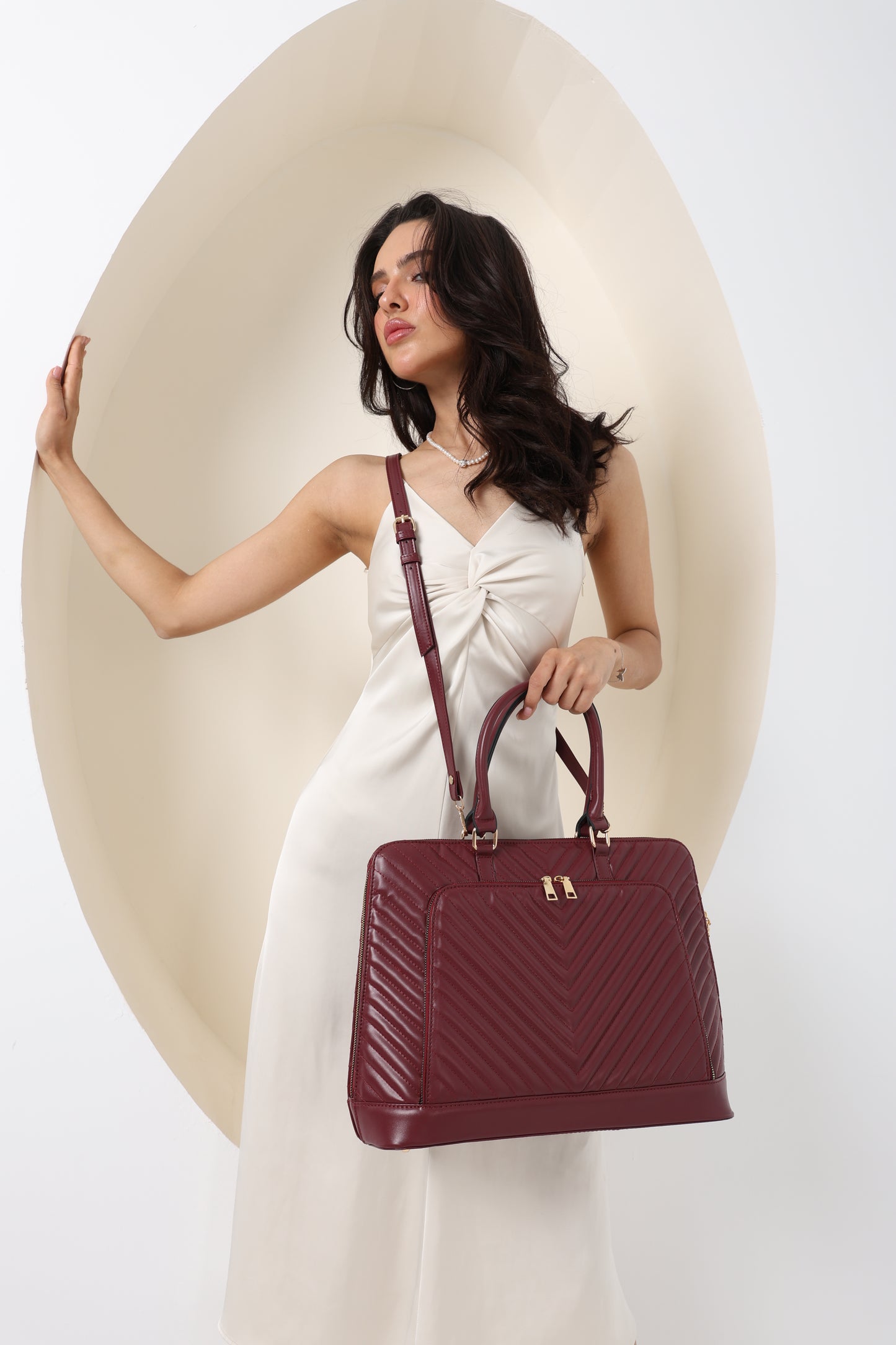 MONOGRAM Burgundy Laptop BriefCase