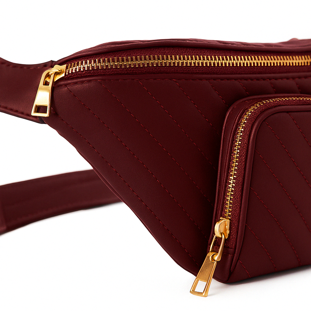 MONOGRAM Burgundy Fannypack With Front Pocket