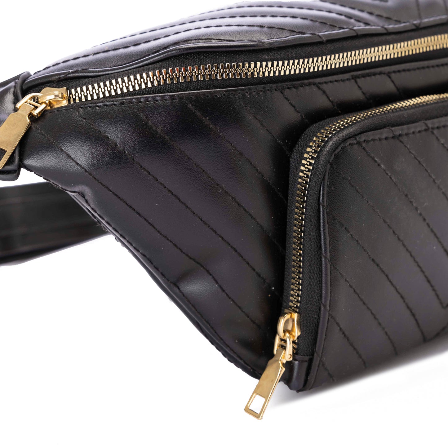 MONOGRAM Black Fannypack With Front Pocket