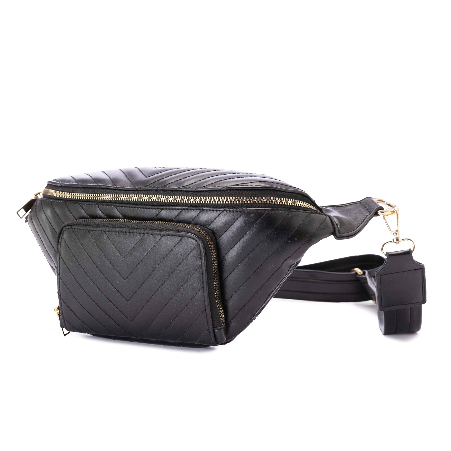 MONOGRAM Black Fannypack With Front Pocket